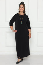 שמלת בסיס מקסי - מבט צד